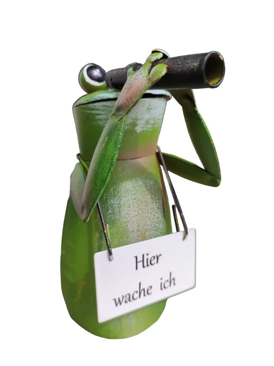 Deko-Impression Dekofigur Zaunfigur Zaunhocker witziger Frosch m. Fernglas Hier wache ich (1 St)