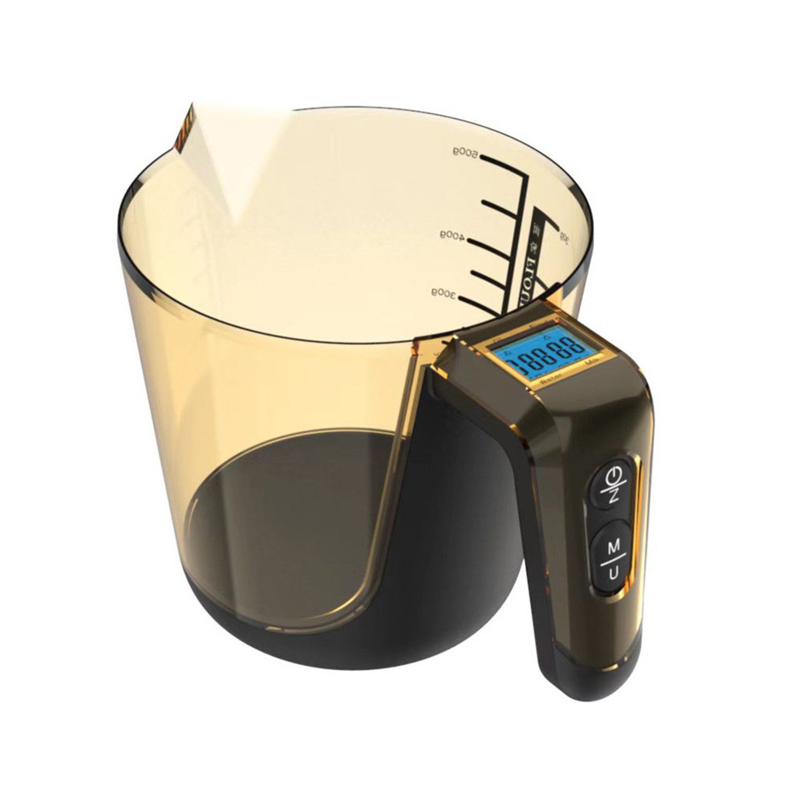 MOPUEA Küchenwaage Küchenwaagen Flüssigkeitsmessskala Digitaler Waage LCD-Display, (Küchenwaage mit Messbecher / Digital Küchenwaage Set, Digitale Küchenwaage mit 1000ml Messbecher & LCD Display), 5kg Kapazität, 1g Genauigkeit, LCD, abnehmbar, leicht