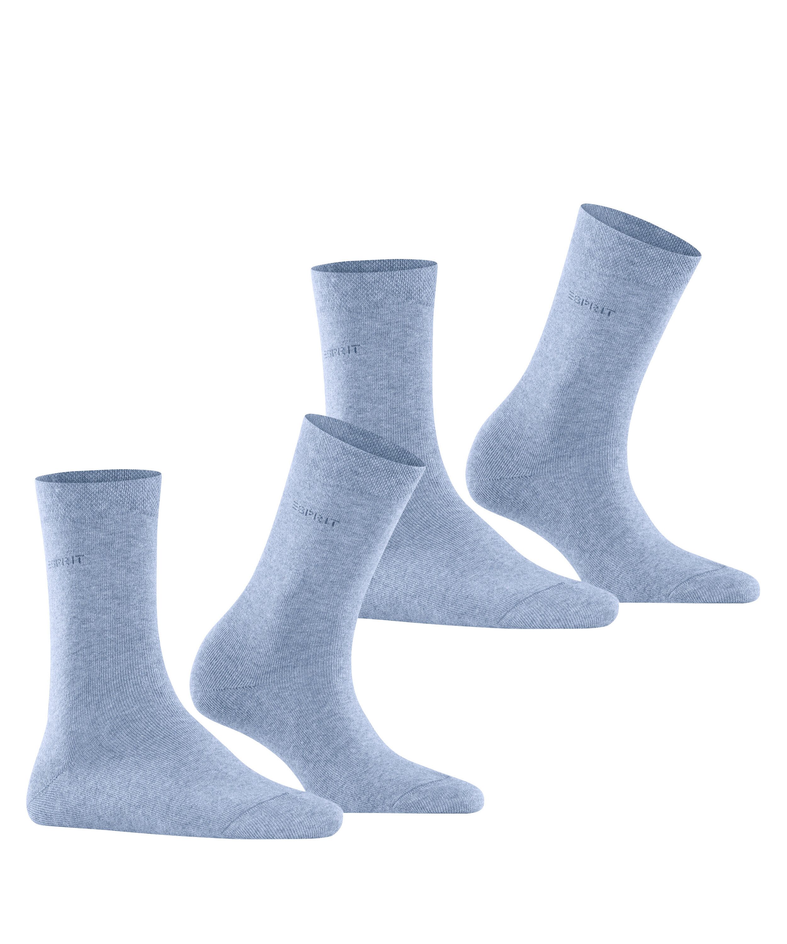 Esprit Socken Basic Easy (2-Paar, 2 Paar) ohne einschneidendes Bündchen, Basic-Socke, Uni-Strümpfe atmungsaktiv