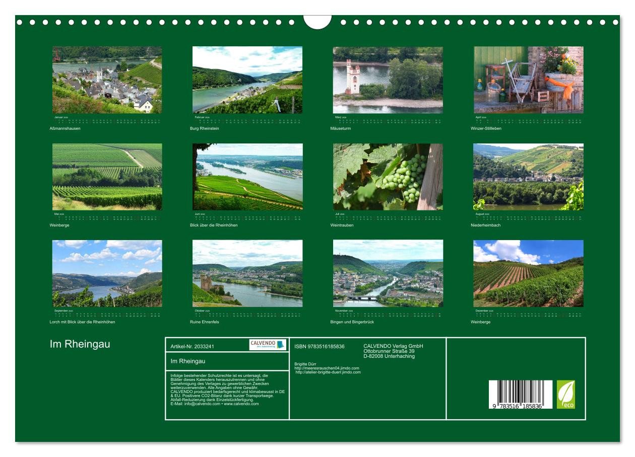 Thumbnail - CALVENDO Wandkalender Im Rheingau (Wandkalender 2026 DIN A3 quer), CALVENDO Monatskalender