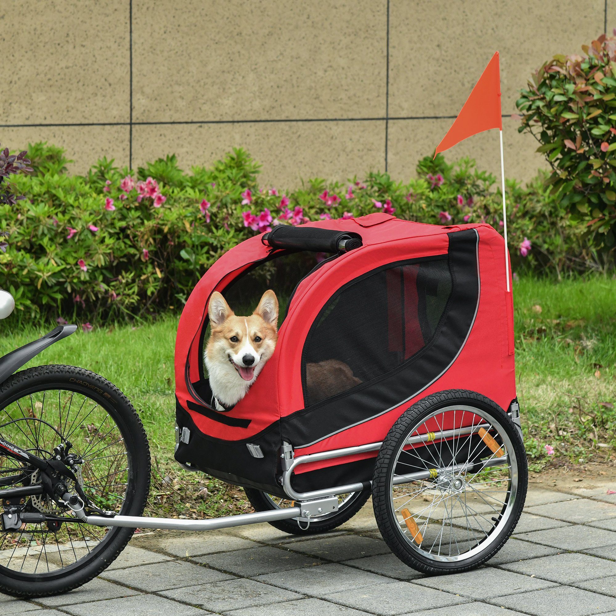 PawHut Bicycle Dog Trailer Bicycle Trailer for Dogs