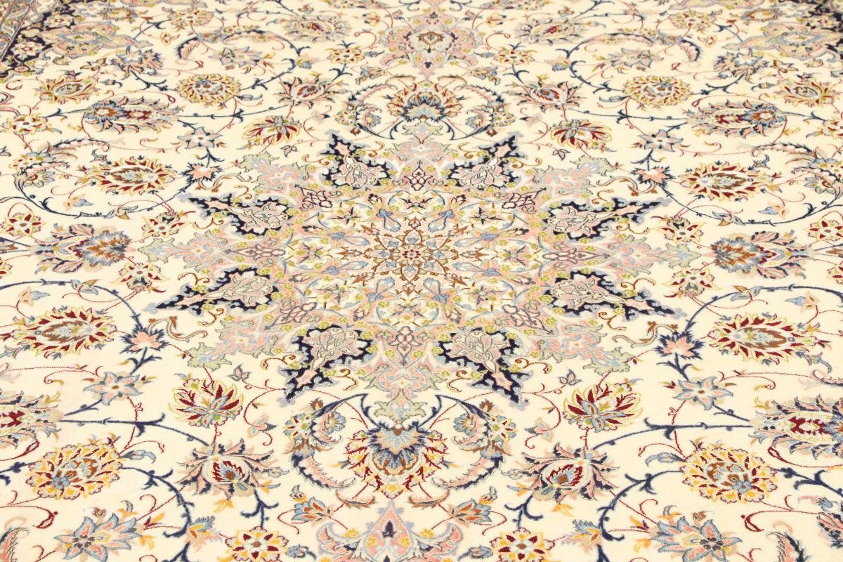 Orientteppich Isfahan Seidenkette 253x371 Handgeknüpfter Nain mm rechteckig, Trading, Höhe: Orientteppich, 6