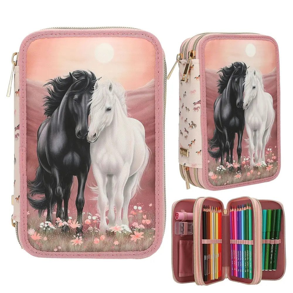 Depesche Kinderrucksack Miss Melody 3 Fach Federtasche BLOSSOM PONY