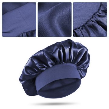 Rnemitery Duschhaube Schlafmütze Satinhaube Nacht Kopfbedeckung Schlafen Haar Turbans (3 St)