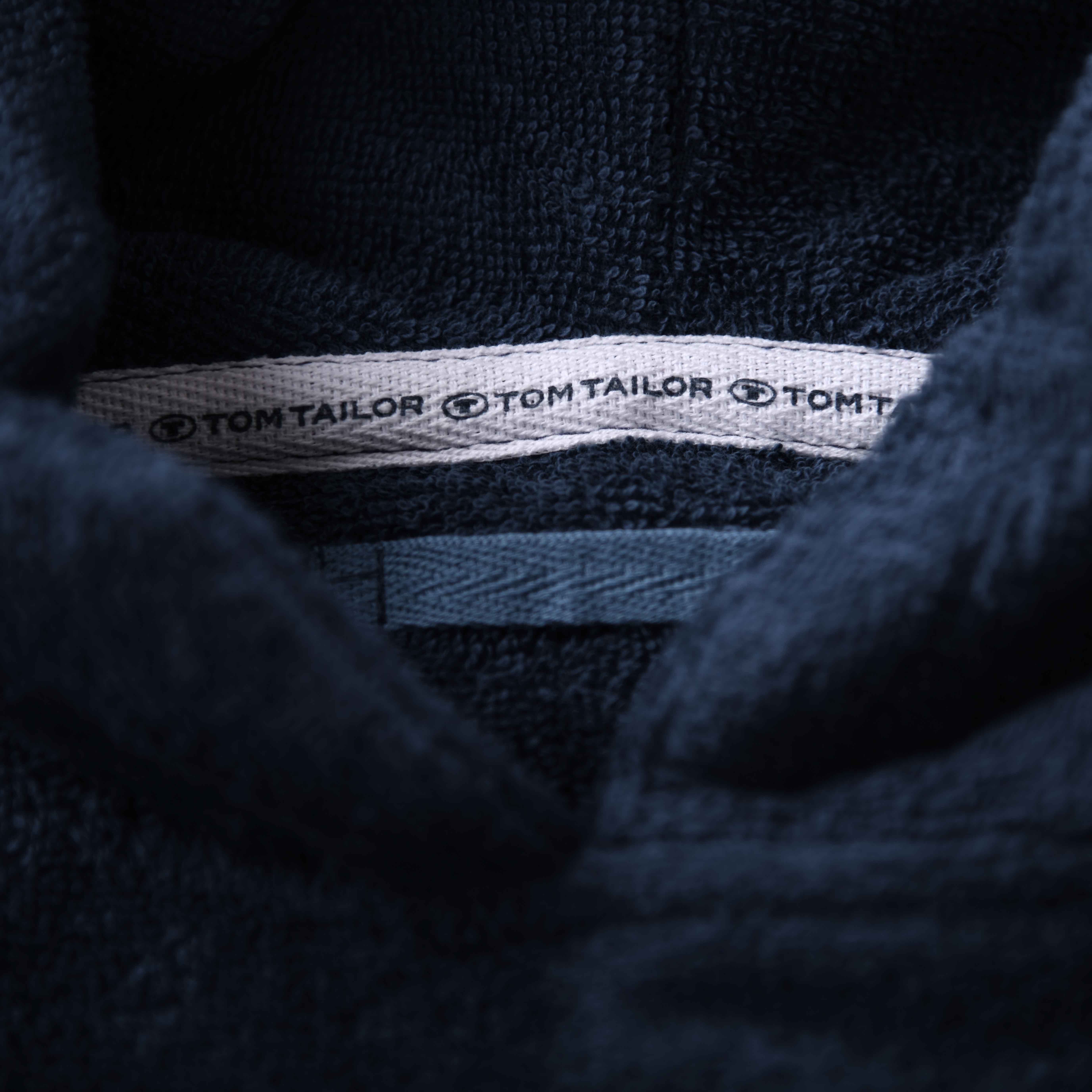 TOM TAILOR HOME Badeponcho Surfponcho COLOR BATH, Midilänge, Frottier, Kapuze, mit Kordel, Bauchtasche, saugstark, Baumwolle, auch in Kindergrößen