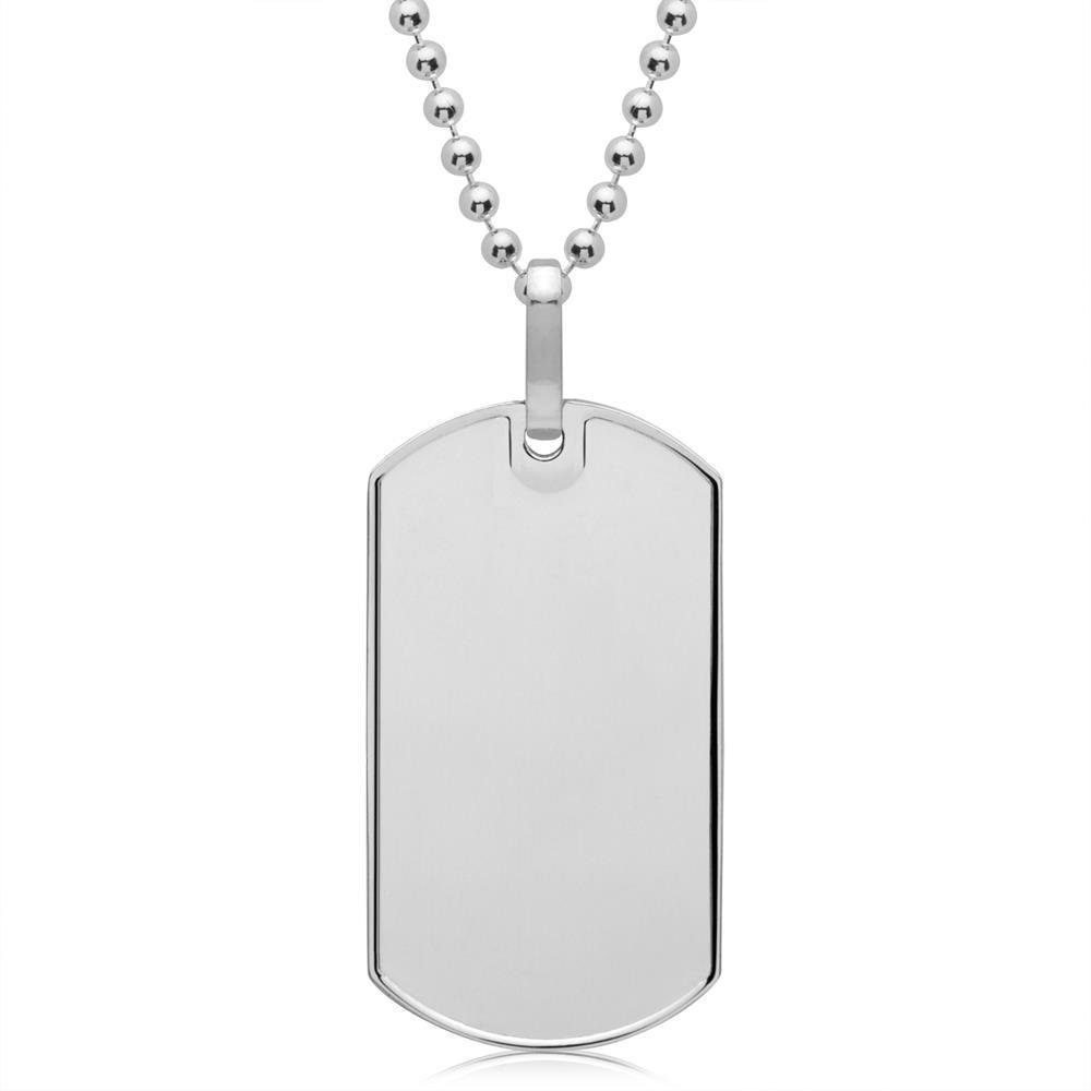 Kettenanhänger Dog Tag Anhänger hochglanzpoliert 925er Silber SP0029
