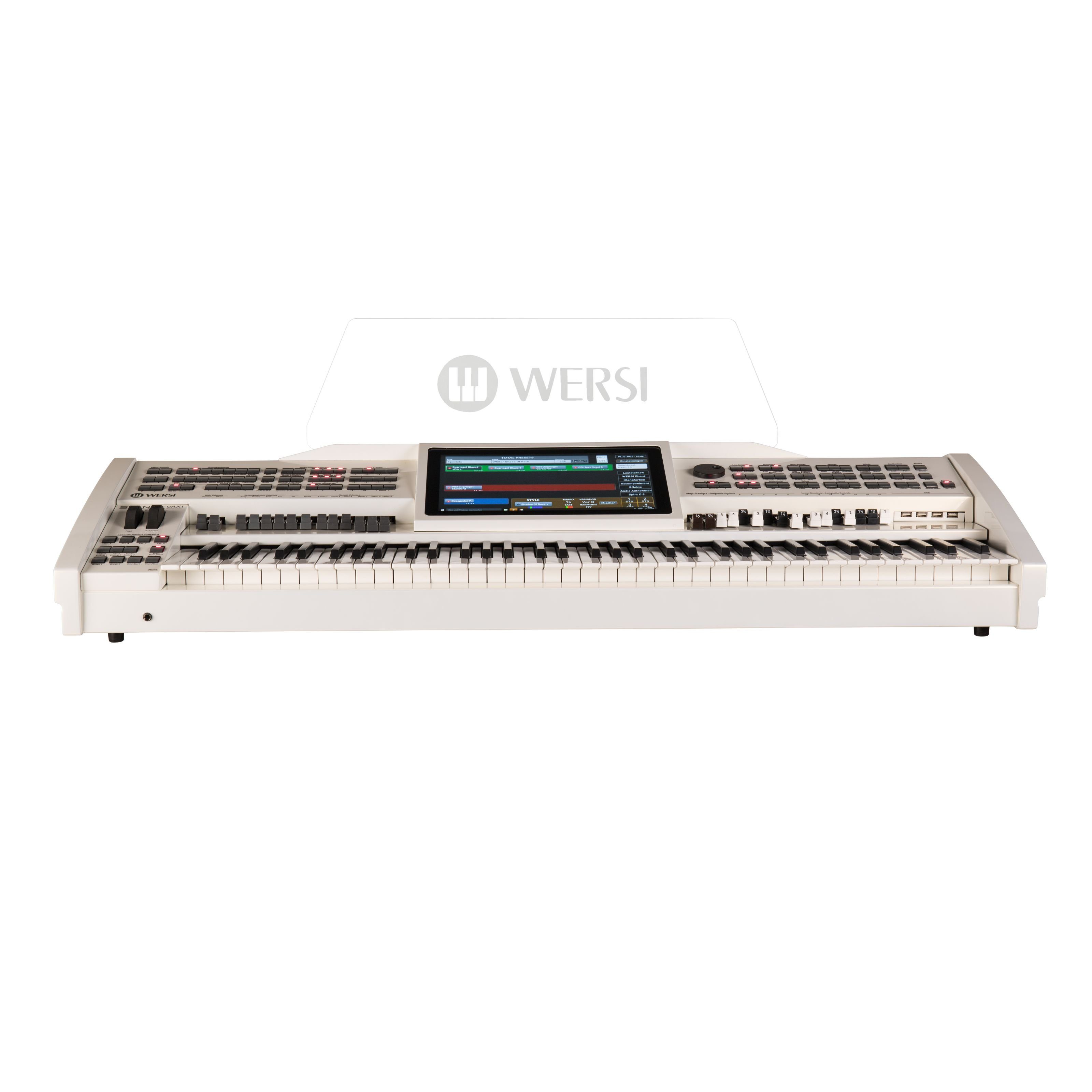 Wersi Entertainer-Keyboard (OAX1 Professional Arranger Keyboard/Orgel Perlmutt Weiss 76-Tasten Deluxe-Tastatur Touch Display Integrierter Effektprozessor 1500 Sounds, Keyboards, Entertainer Keyboards), OAX1, Professional Arranger Keyboard, 76-Tasten Deluxe-Tastatur