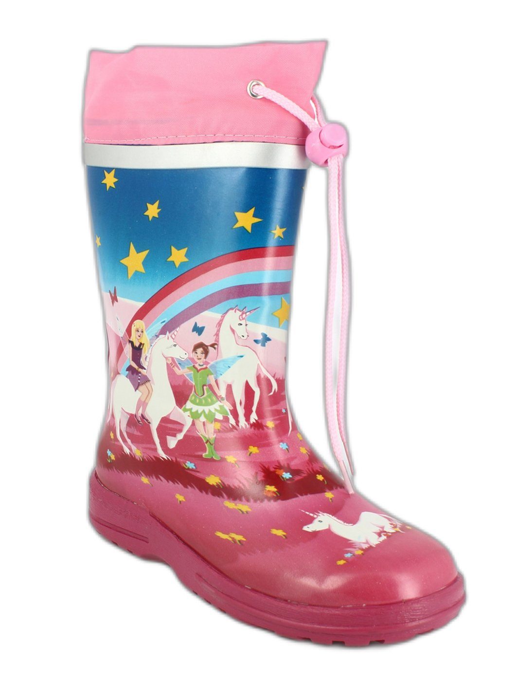 Beck Gummistiefel Wonderland Gummistiefel (wasserdichter, schmaler Stiefel, für trockene Füße bei Regen und Matschwetter) herausnehmbare Innensohle, weicher flexibler Naturkautschuk