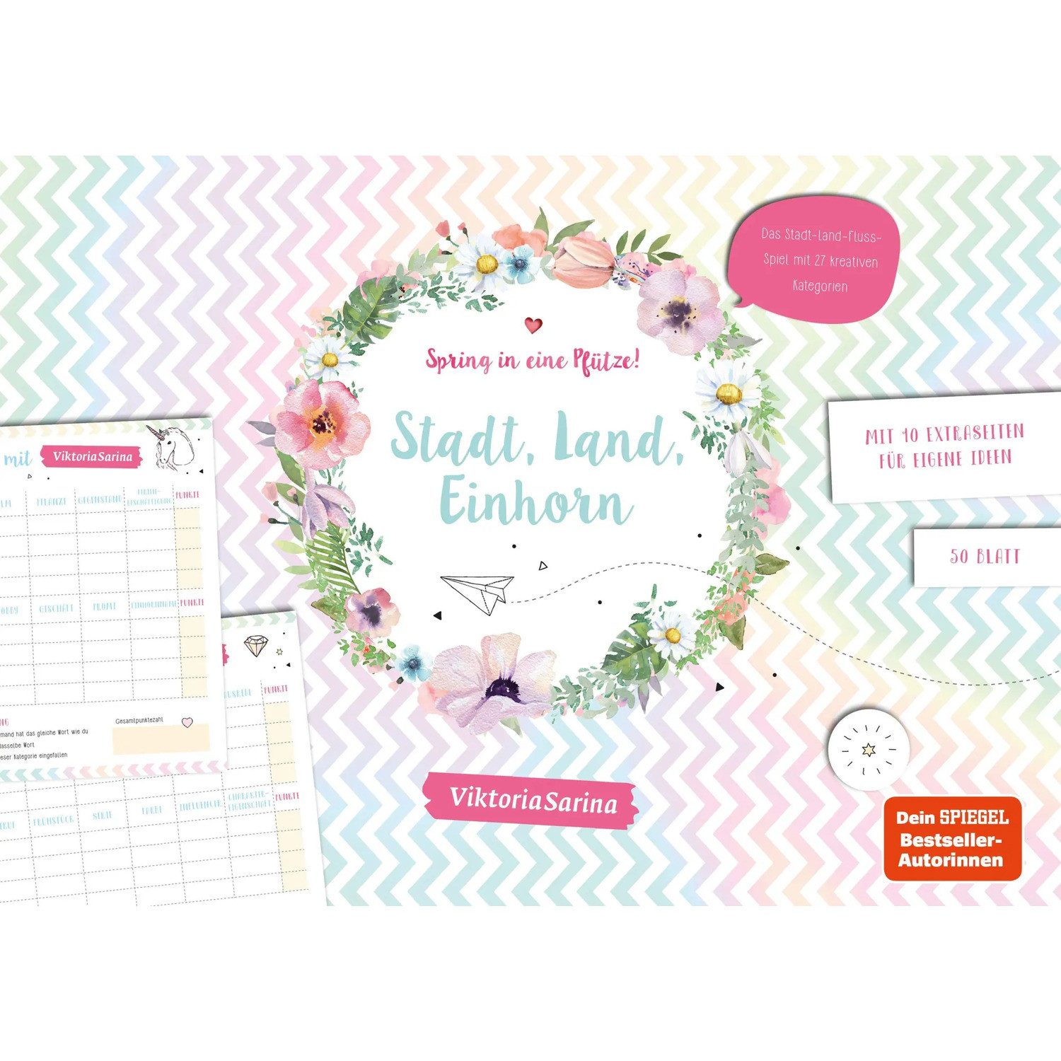 CE Community Editions GmbH Spiel Spring in eine Pfütze! Stadt Land Einhorn