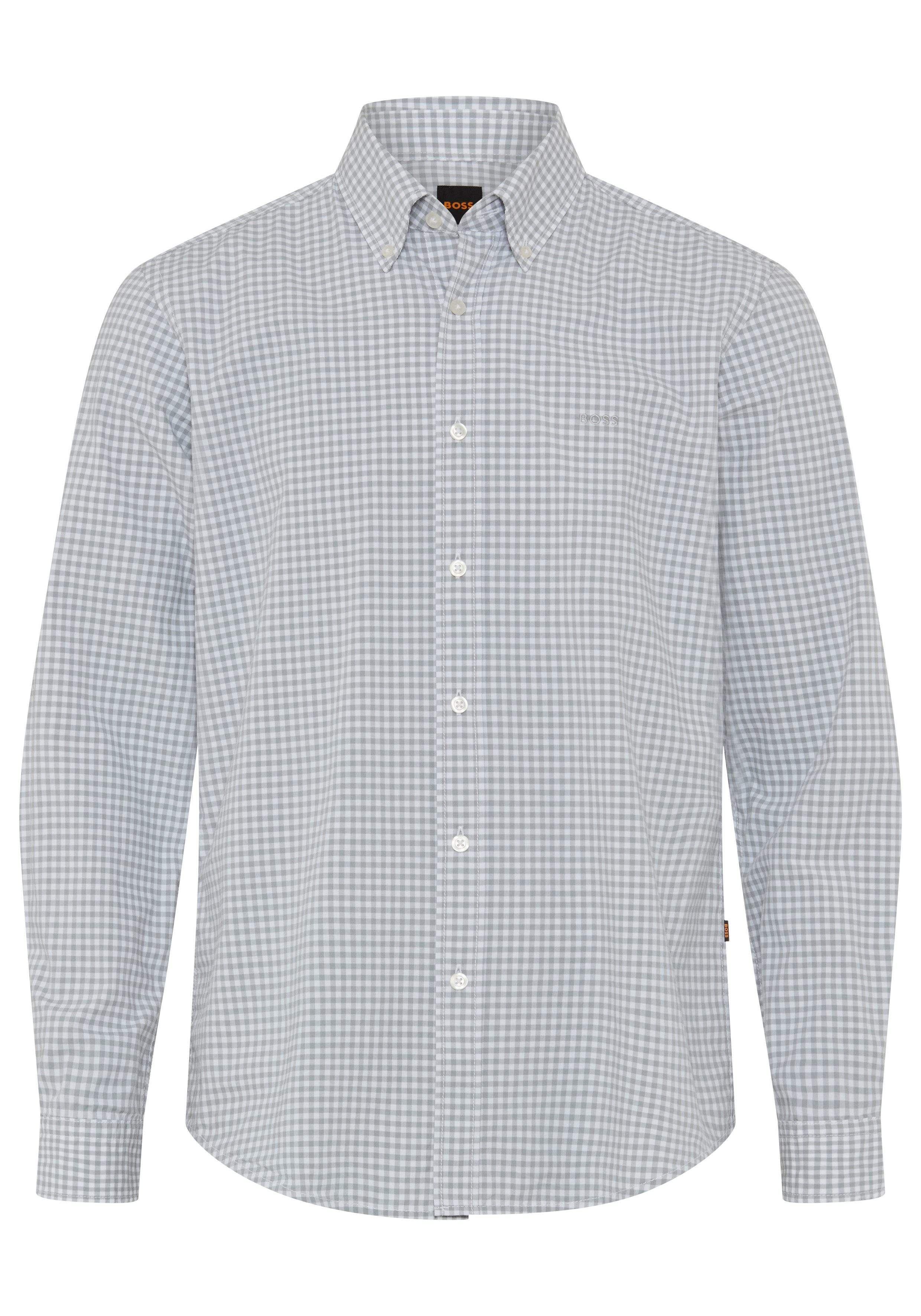 BOSS ORANGE Langarmhemd Rickert M Button-down-Kragen, Baumwoll-Stretch, Regular Fit