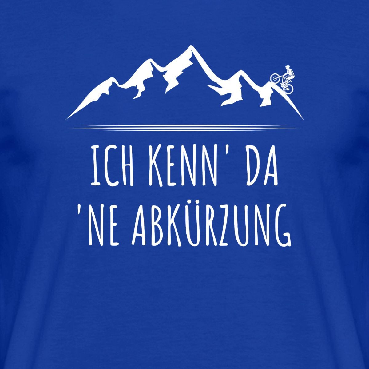 Spreadshirt T-Shirt Ich Kenn Da Ne Abkürzung Mountainbike Spruch MTB Männer T-Shirt (1-tlg)