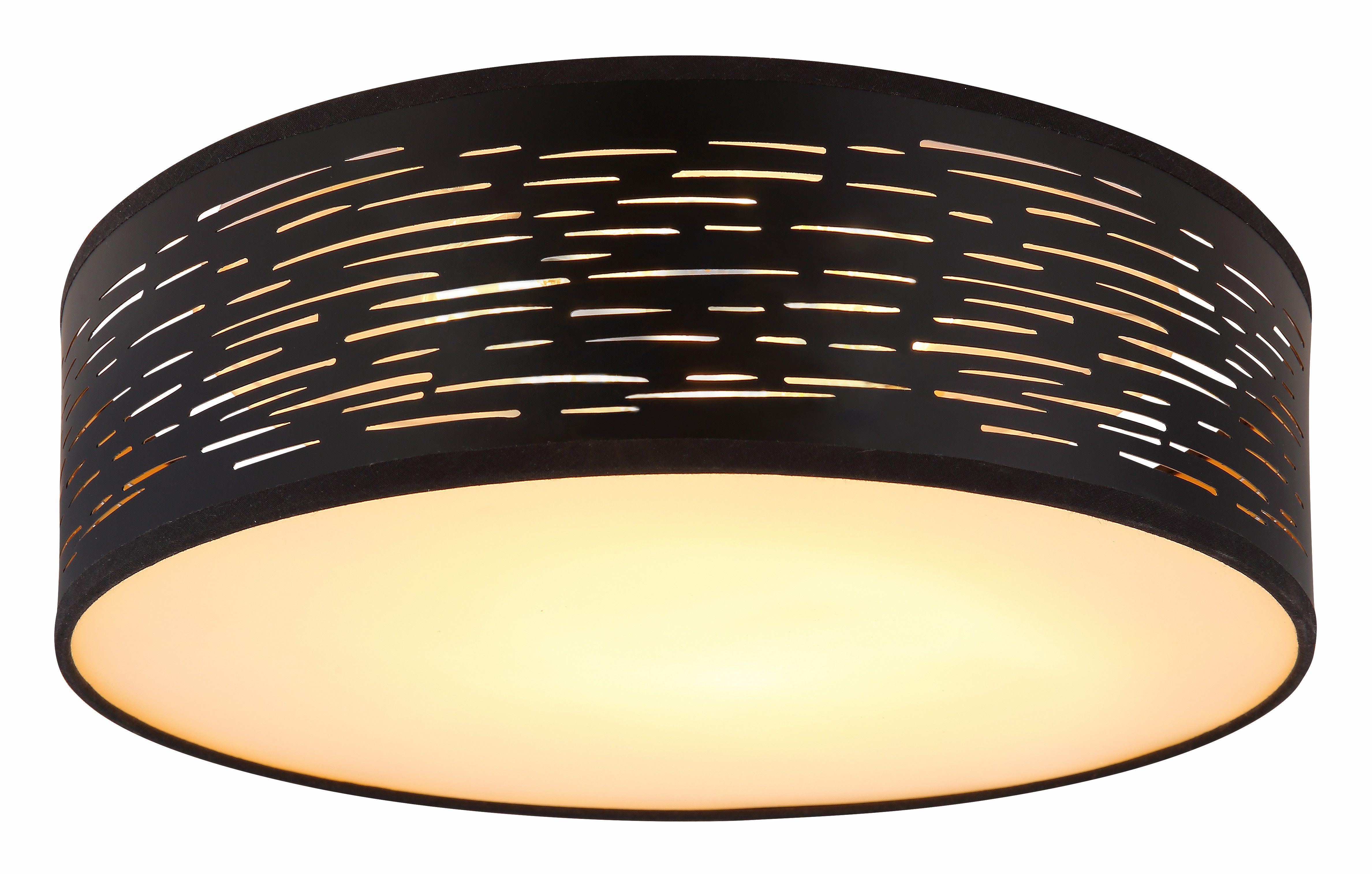 GLOBO LIGHTING LED Deckenleuchte TUNNO, Farbwechsel, LED fest integriert, Deckenlampe/goldfarben/Wohnzimmer/Schlafzimmer/ø: 380mm