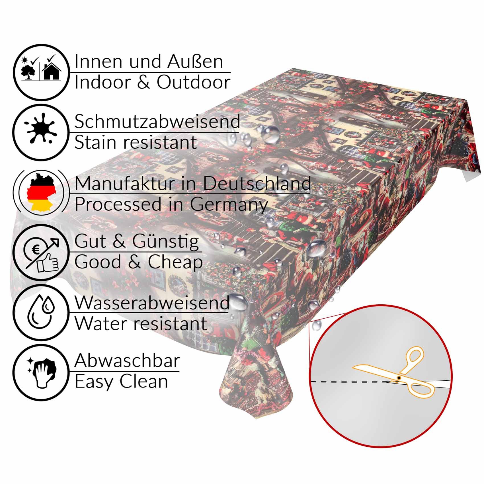 ANRO Tischdecke Wachstuchtischdecke Gartentischdecke Wachstischdecke (1-tlg günstig online kaufen