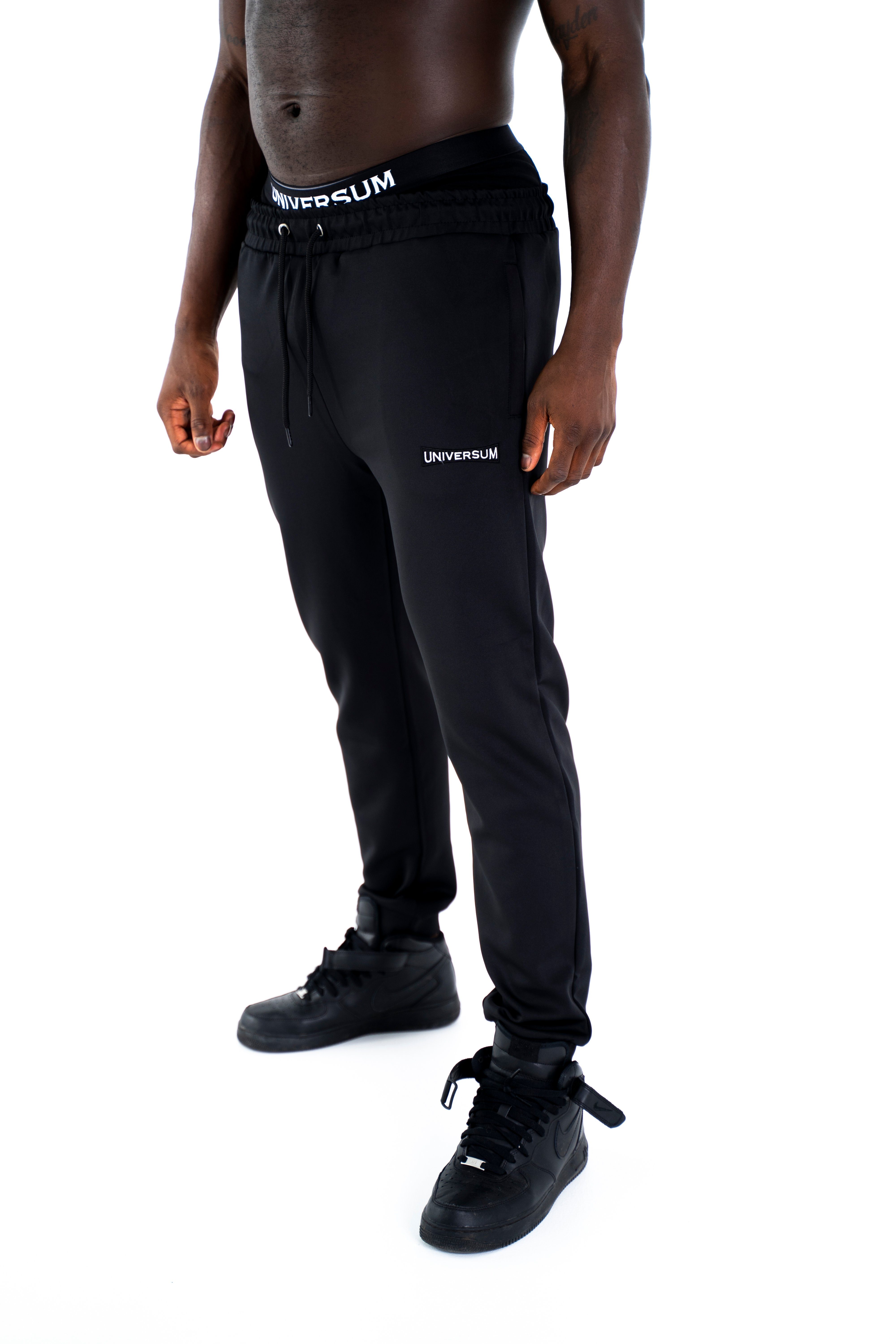 Universum Sportwear Jogginghose Modern Fit Pants für Sport, Freizeit Fitness und schwarz Jogginghose