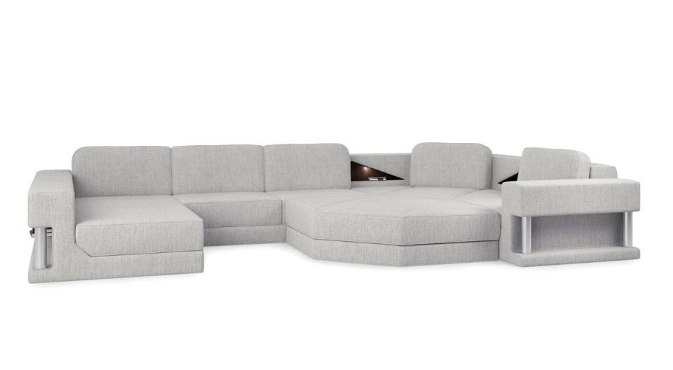 JVmoebel Ecksofa Modern Ecksofa Couch Polster Wohnlandschaft Design Leder Sofa