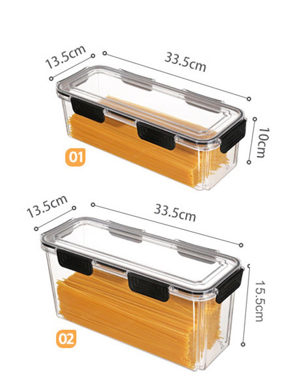 Vorratsdosen Pasta-Organisation: Luftdichte RHP x Revolutionäre Vorratsdose für 3 RHP