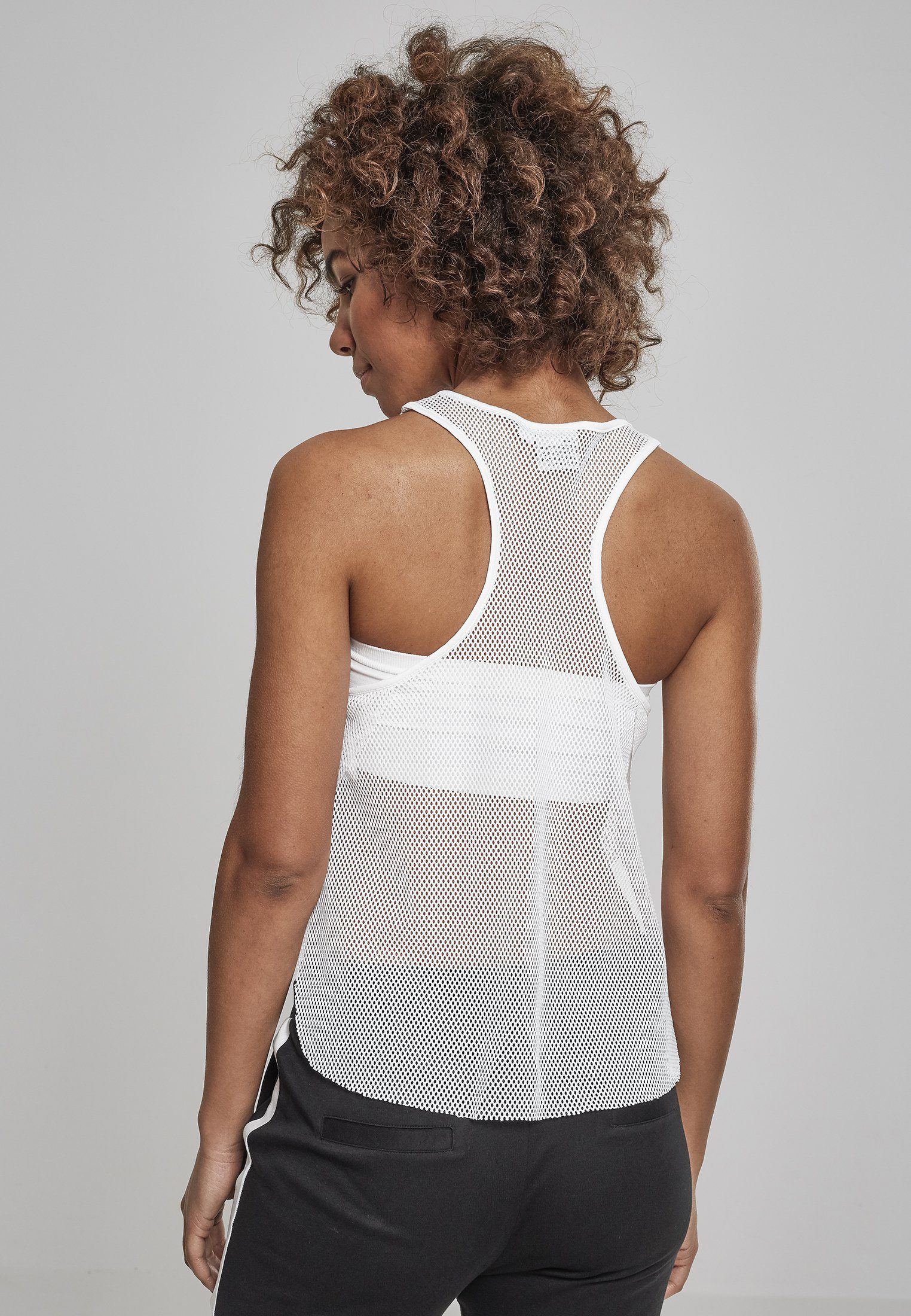 Damen Tank Ladies Mesh URBAN (1-tlg) Muskelshirt white CLASSICS