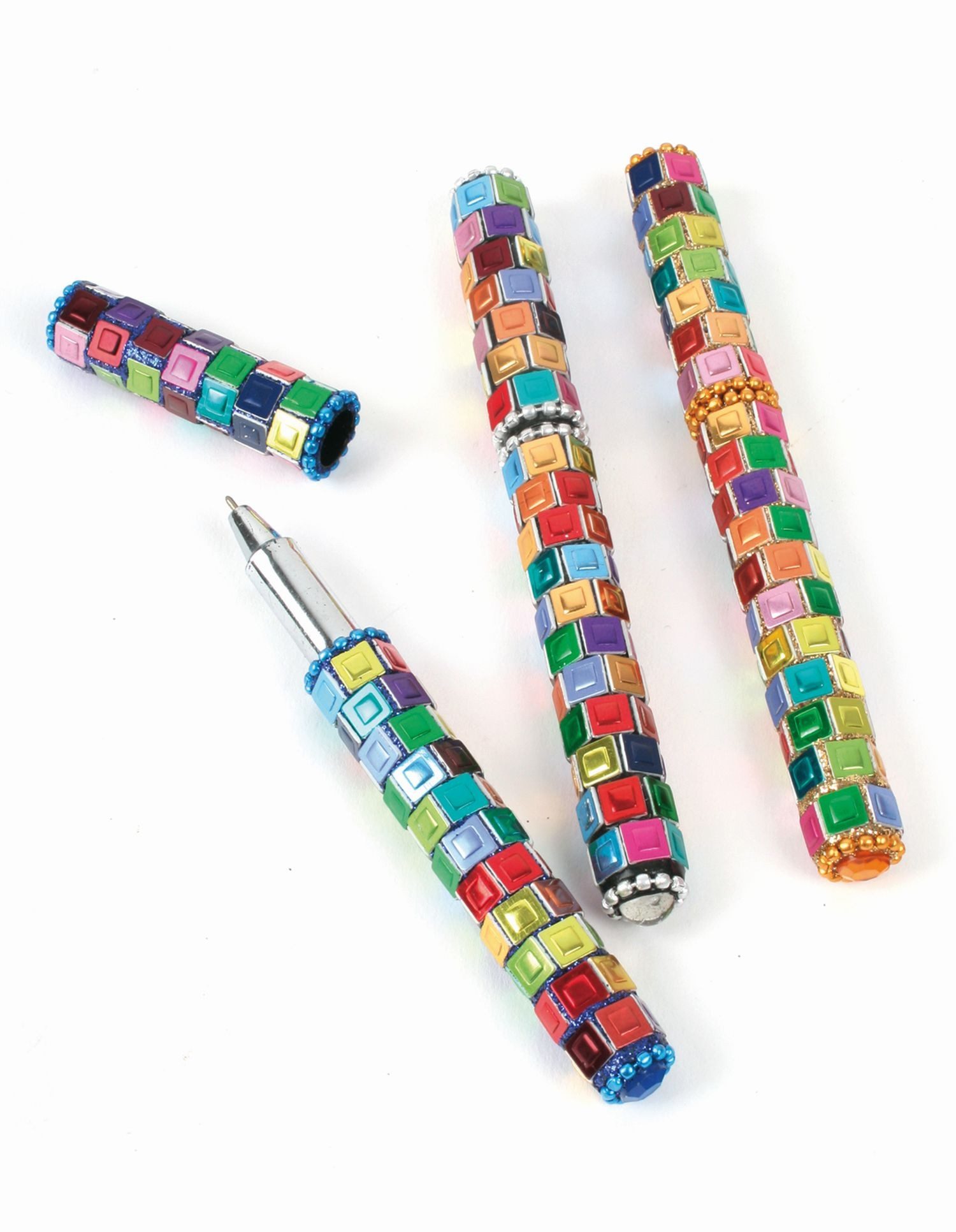 El Puente Kugelschreiber Kugelschreiber mit Kappe, 3er-Set, Handmade, Fair Trade