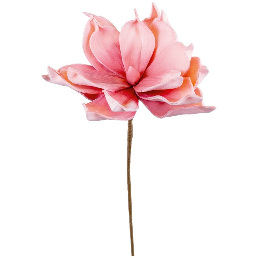 Kunstblume Kunstblumen Magnolie rosa Pflanzen Deko Ø 12x65 Magnolie, matches21 HOME & HOBBY, Höhe 65 cm