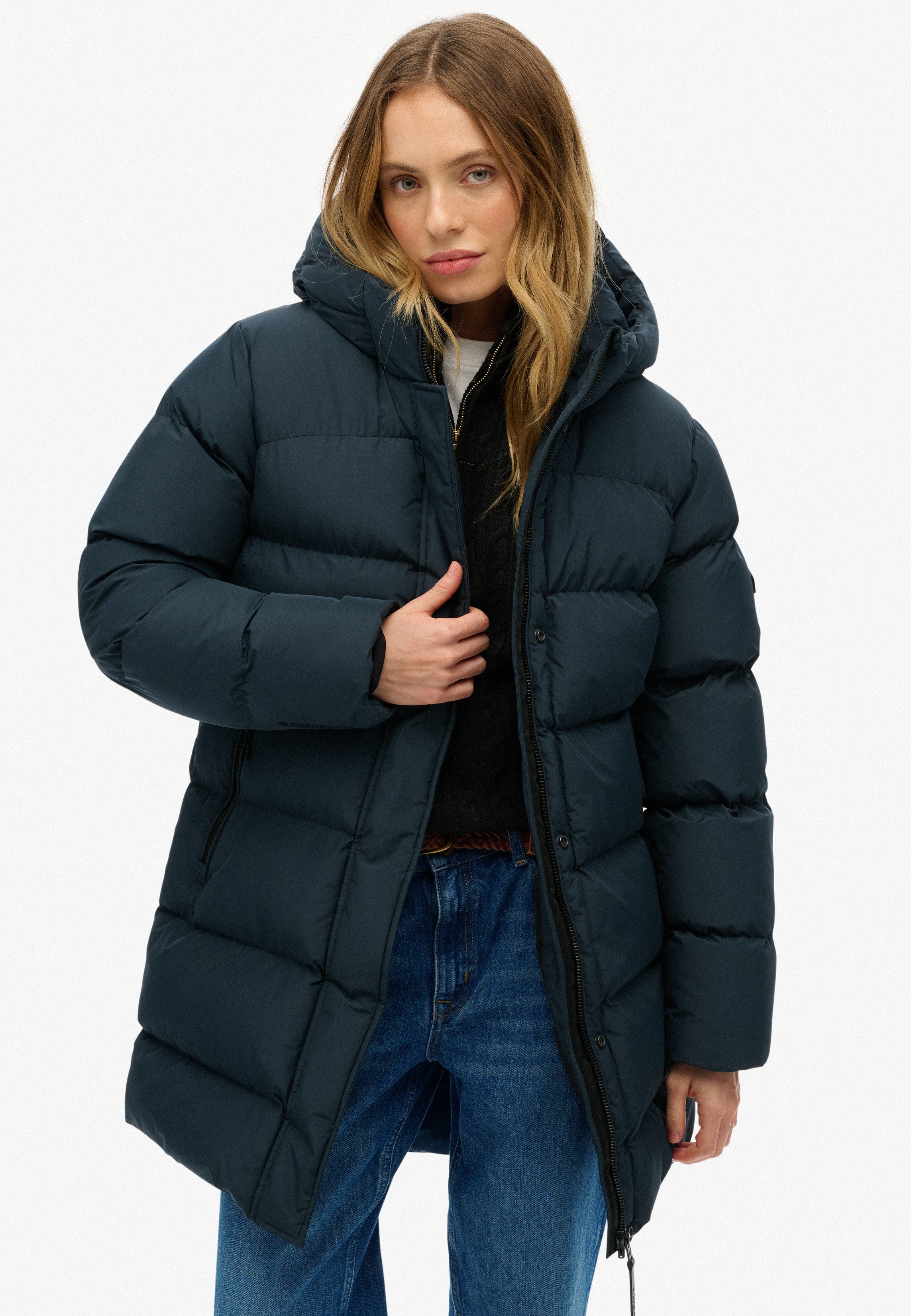 Superdry Steppjacke HOODED SPORTS PUFFER MID JKT günstig online kaufen