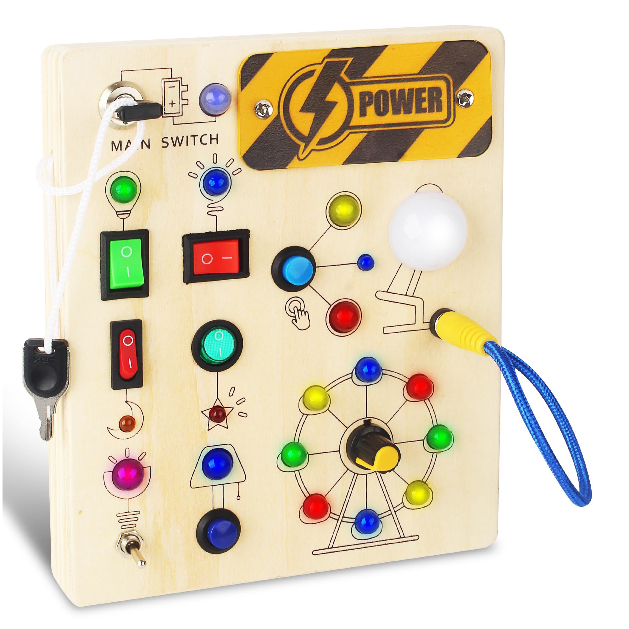 CLTYQ Lernspielzeug Montessori Busy Board ab 1 Jahr, Activity Board Holzspi günstig online kaufen