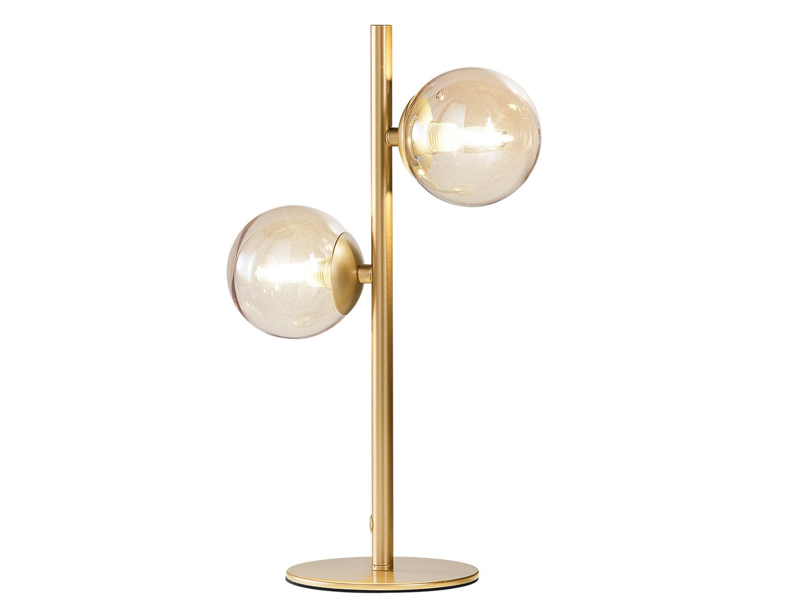 LUCE Design LED Nachttischlampe, Dimmfunktion, LED wechselbar, Warmweiß, groß, Glas-Kugeln, ausgefallen-e Kugelleuchte innen, Retro Lampen 70er