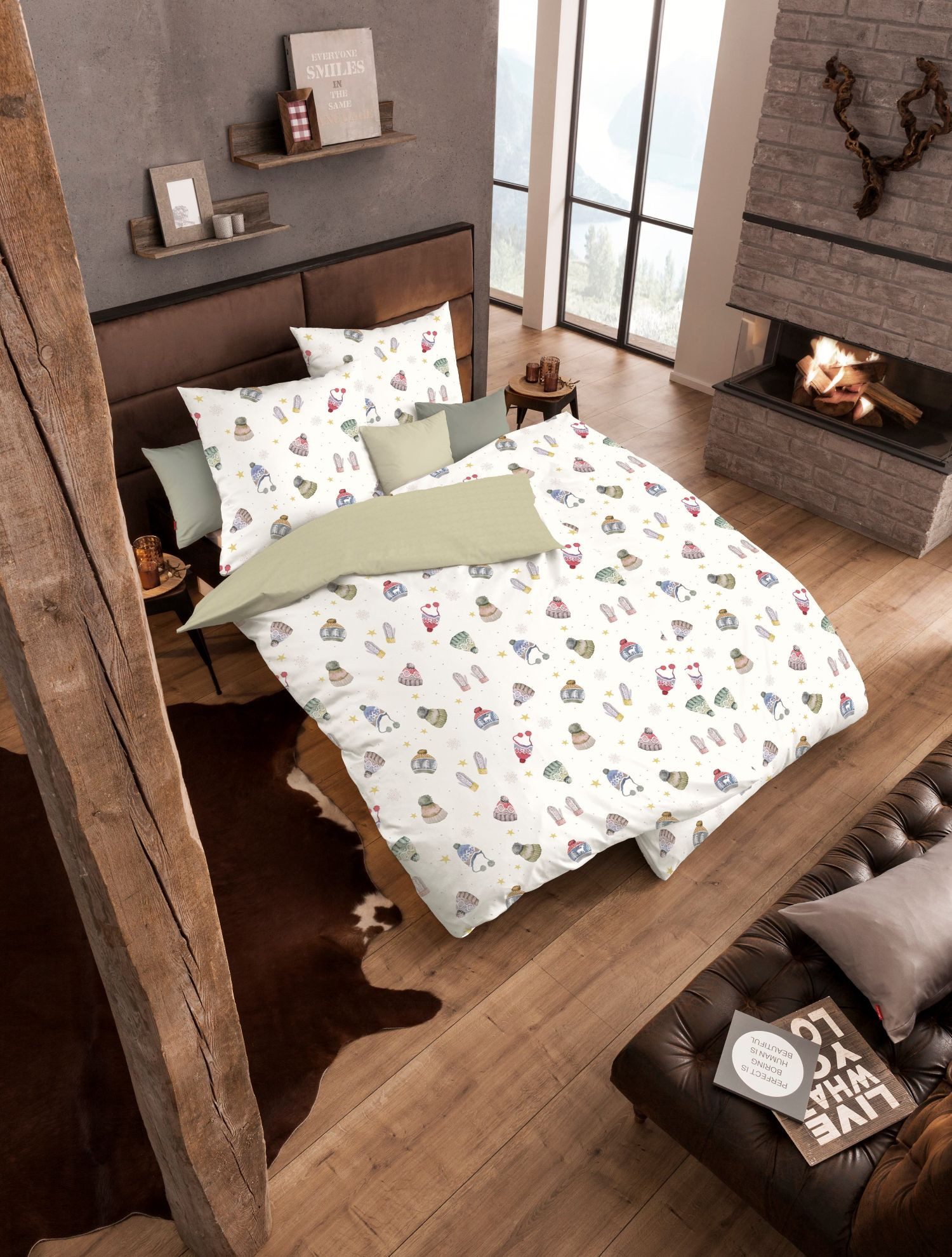 fleuresse Bettwäsche Fleuresse Valencia Samt Flanell Bettwäsche 155x220 Wende Handschuh, Flanell, 2 teilig, für Sommer und Winter