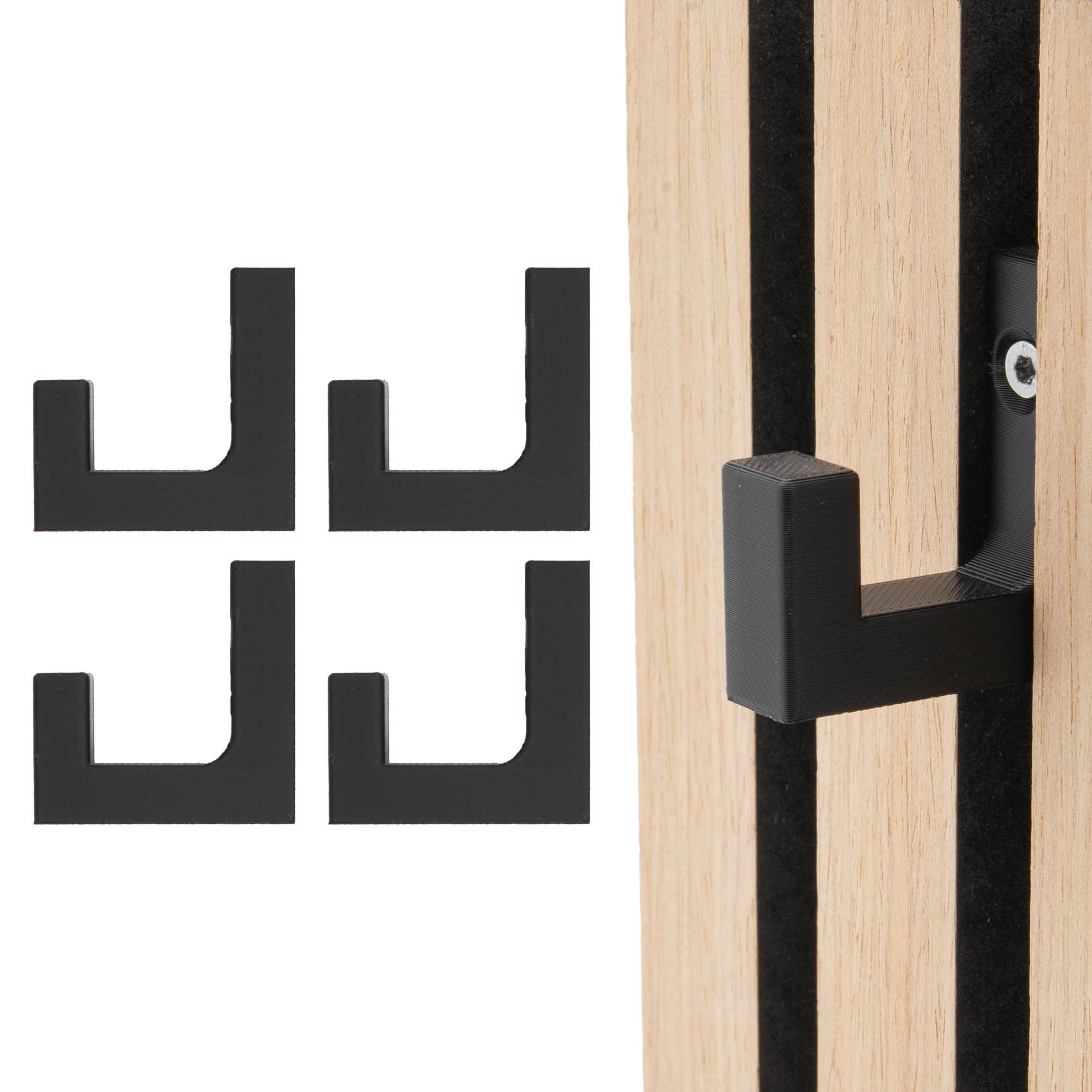 TSB Werk Kleiderhaken Kleiderhaken für Akustikpaneele Garderobenhaken, (4-S günstig online kaufen