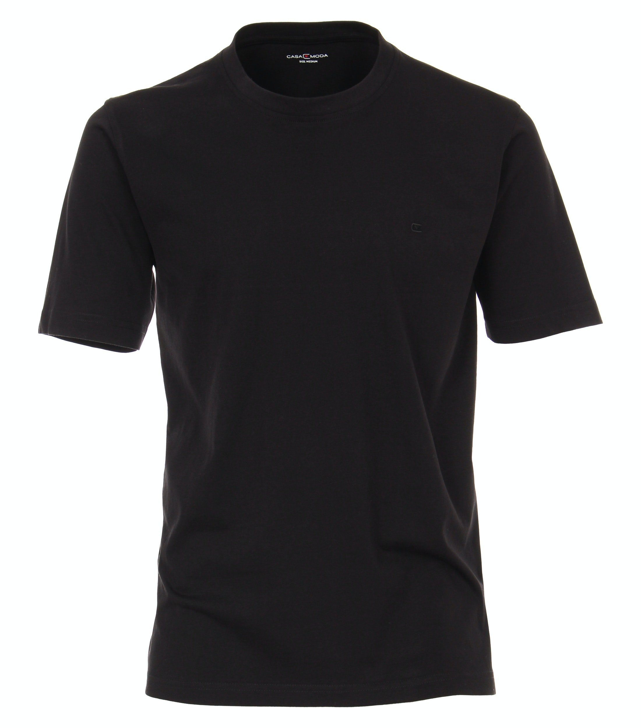 CASAMODA T-Shirt Shirt Herrenshirt im 2er Pack mit (2-tlg) schwarz | T-Shirts