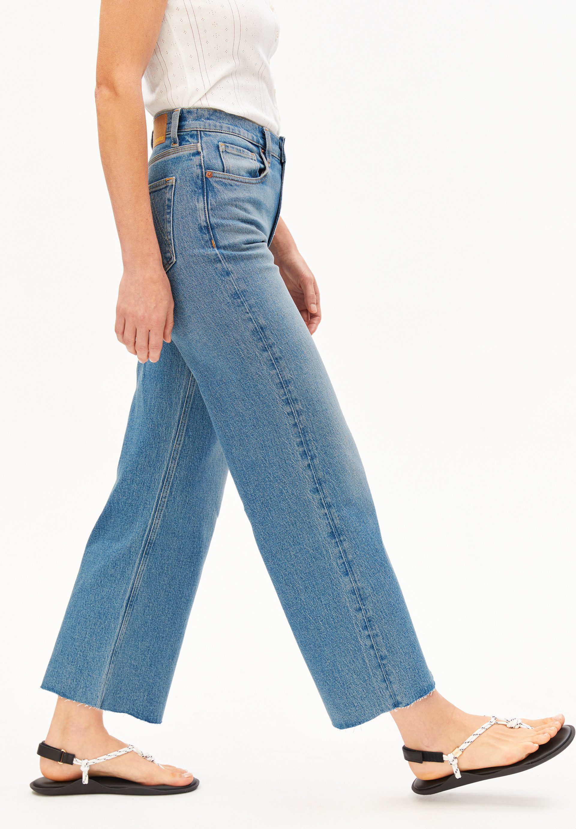 Armedangels Weite Jeans MURLIAA CROPPED (Comfort-Stretch, Skinny Fit) High waist – Bild 5 von 5