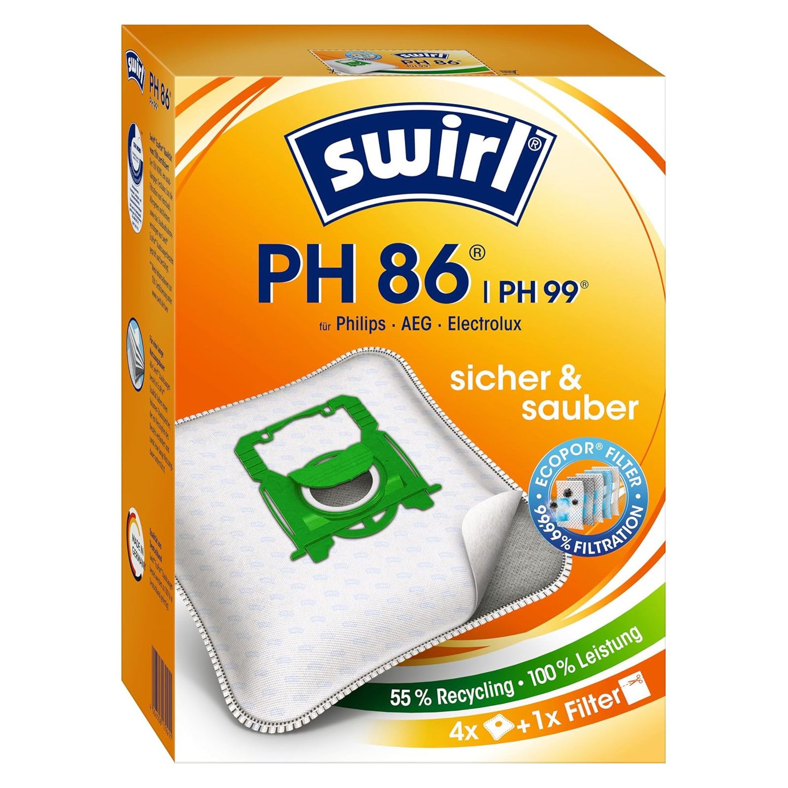 Swirl Staubsaugerbeutel PH 86/PH 99 EcoPor