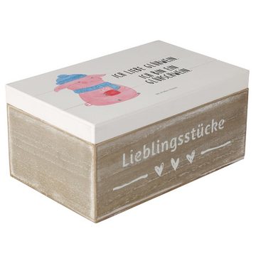Mr. & Mrs. Panda Dekokiste Glühschwein - Weiß - Geschenk, Erinnerungskiste, Erinnerungsbox, Deko (1 St)