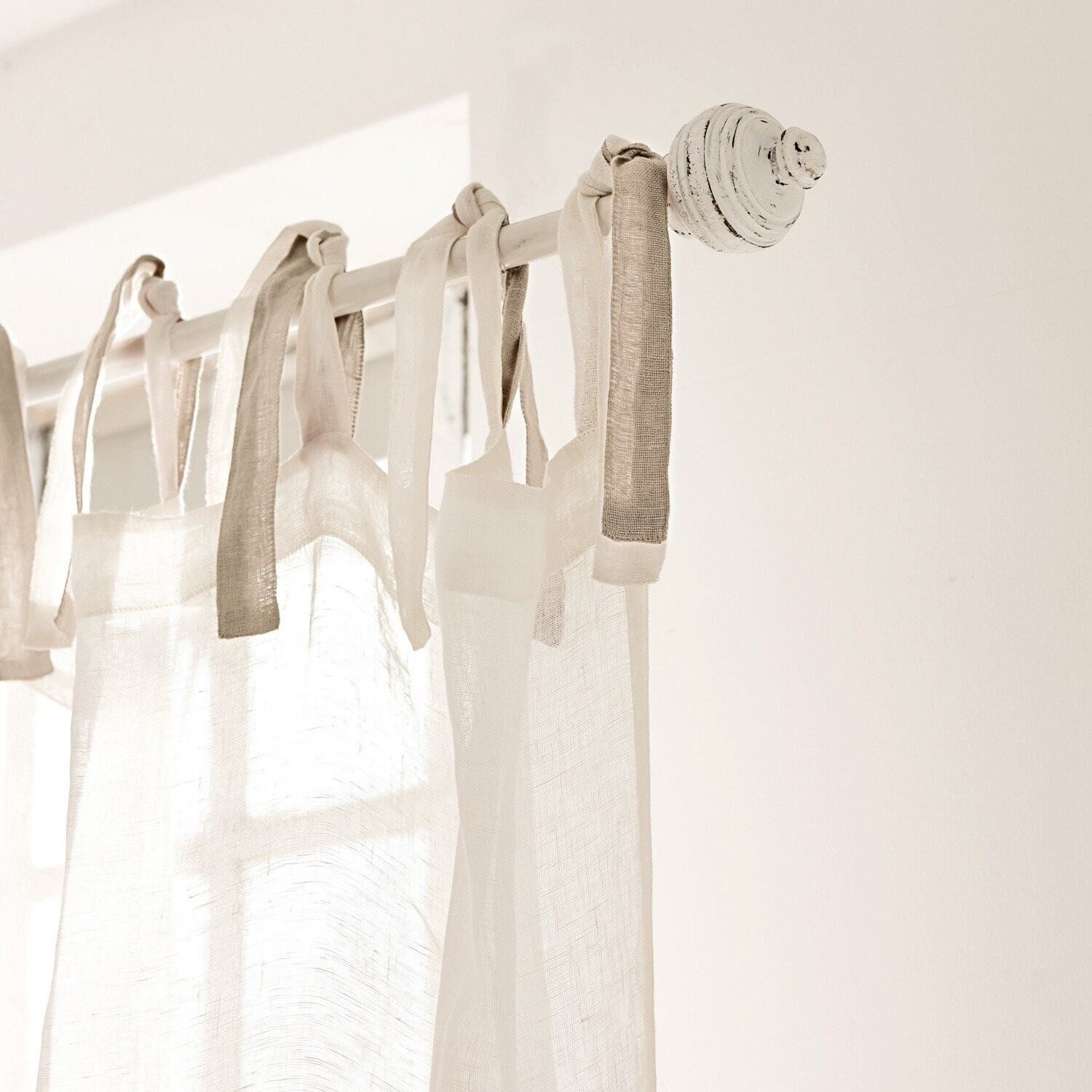 Mirabeau Gardinenstange Gardinenstange Caroline weiß, Ø 0 mm, Eisen, Knauf: günstig online kaufen