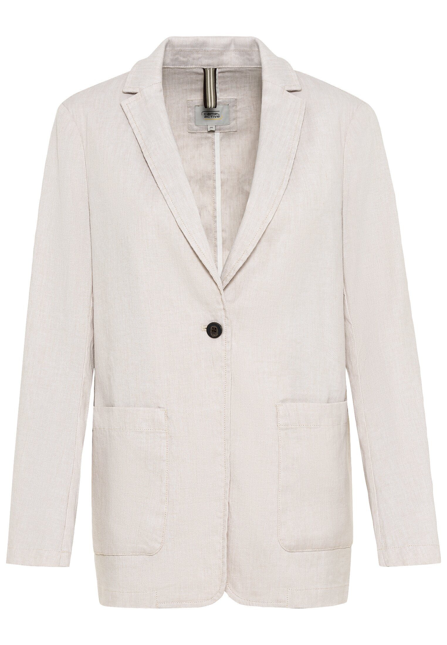 camel active Kurzblazer Lässiger Blazer im Leinenmix günstig online kaufen