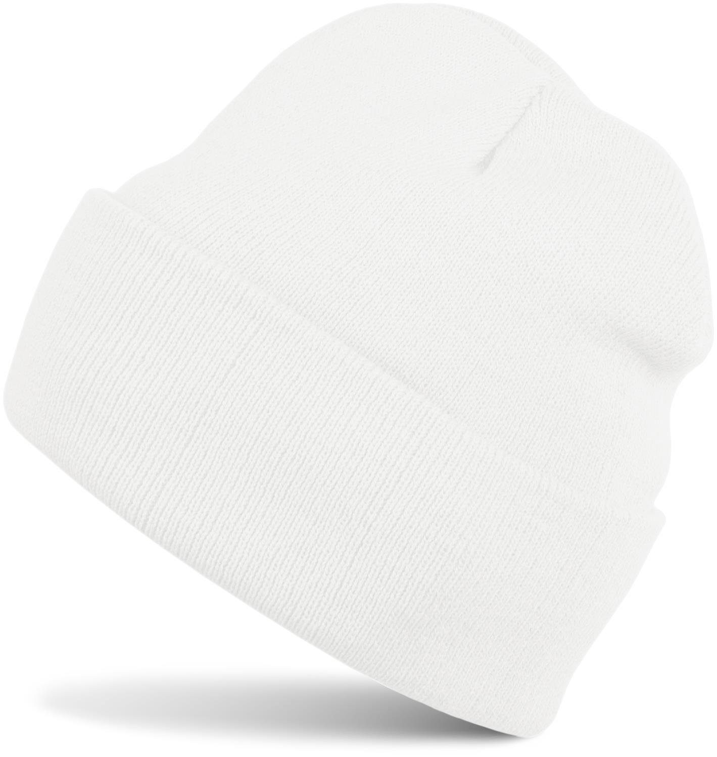 Strickmütze Winter Strickmütze mit Krempe