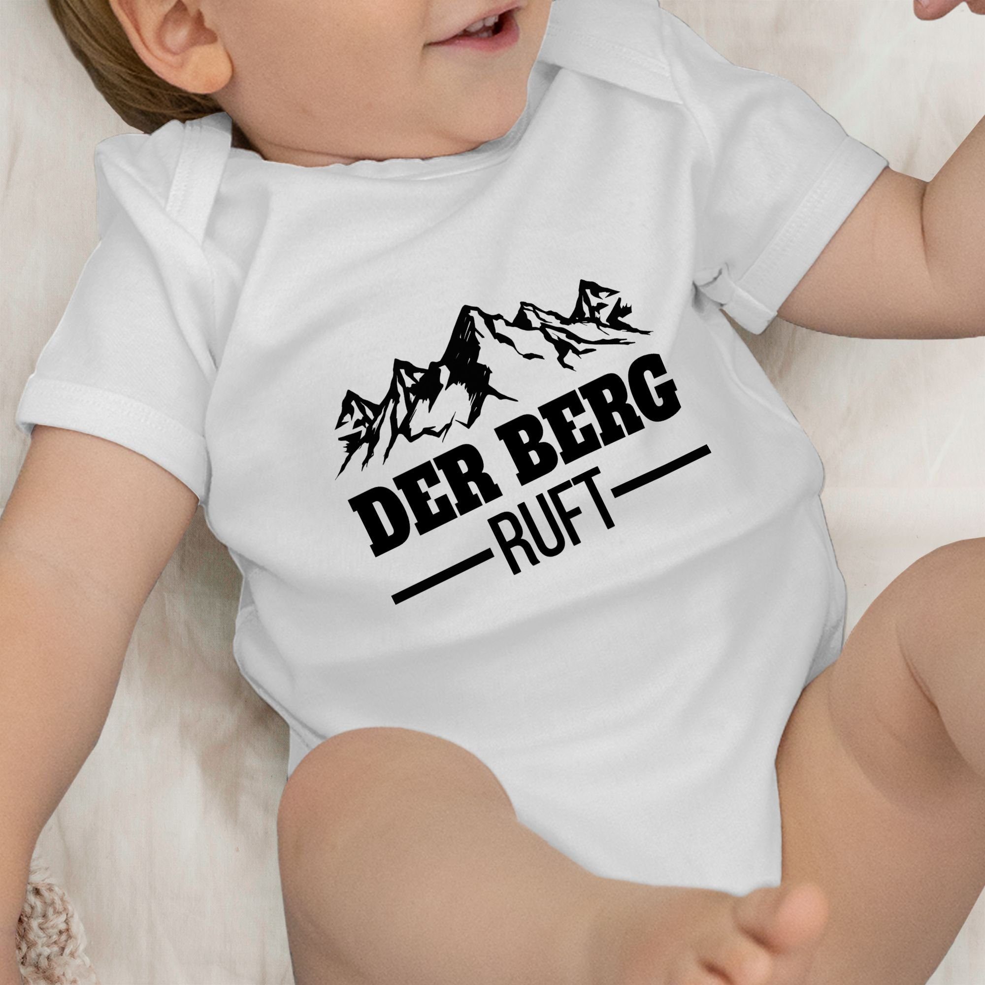 Shirtracer 3 Shirtbody ruft Der & Berg Bewegung Sport Baby Weiß schwarz -