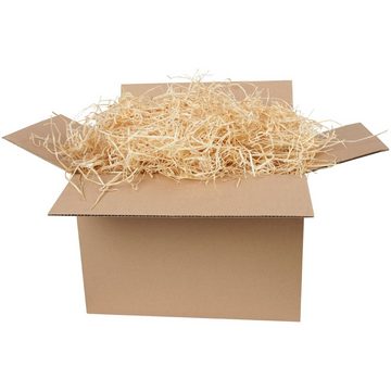 Bestlivings Bastelnaturmaterial HW-04206, (1-tlg), Holzwolle Füllmaterial für Geschenkkorb, naturbelassenes Verpackungsmaterial, Kunststroh zum Basteln