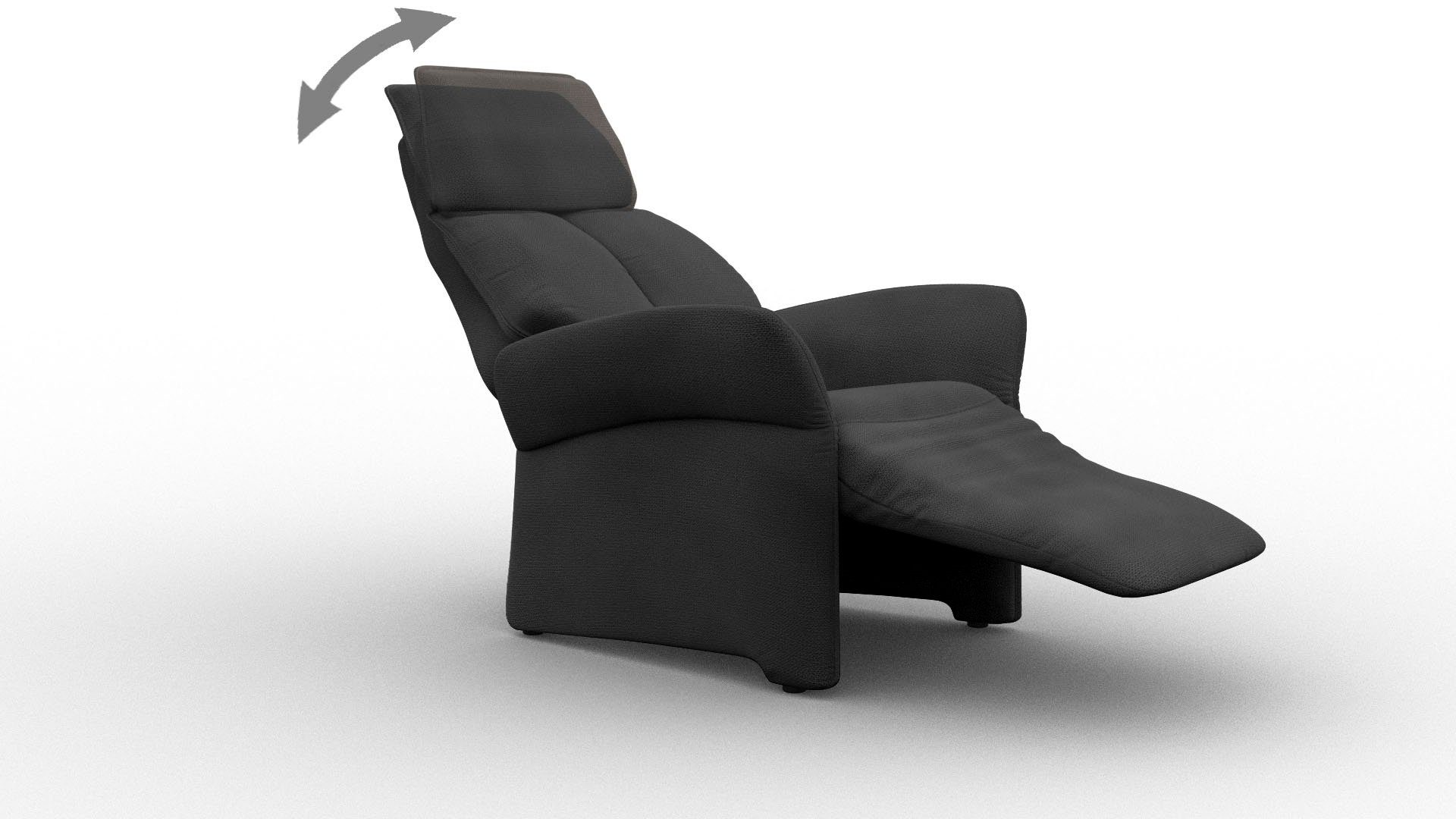180cm, mit schwarz in M, XBO optional Aufstehhilfe trendline Liegefläche Relaxsessel 10 verstellbar, ADA Savin, Größe