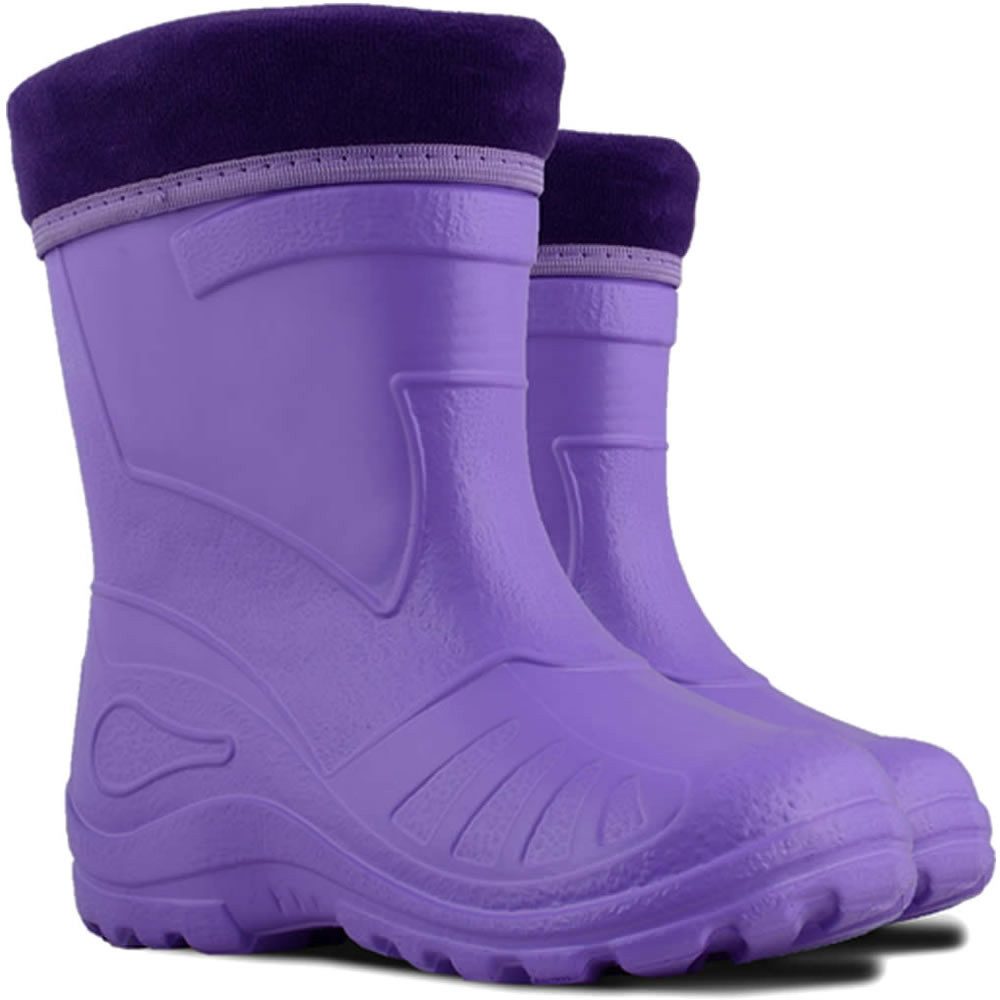 KOLMAX Kinder Gummistiefel gefüttert EVA leicht wasserdicht warm Gummistiefel wasserdicht