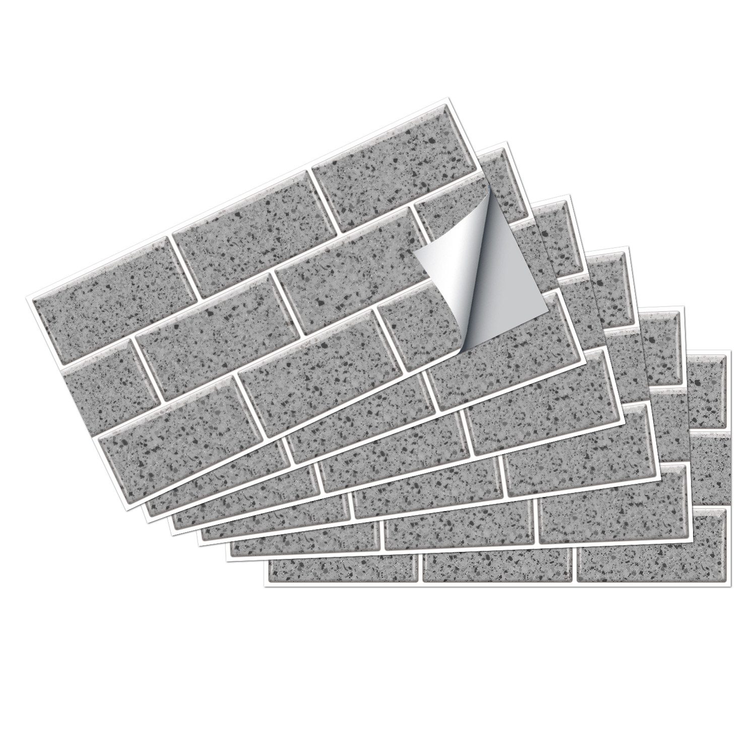 Coonoor Küchenrückwand Küchen Fliesenaufkleber, 12 Stück Mosaik Fliesenaufk günstig online kaufen