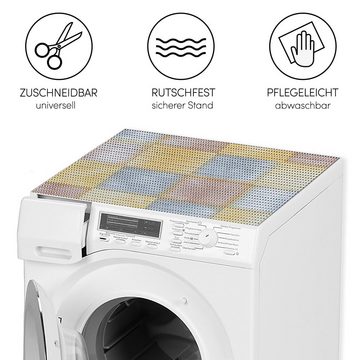 matches21 HOME & HOBBY Antirutschmatte Waschmaschinenauflage Kachel bunt 65 x 60 cm rutschfest, Waschmaschinenabdeckung als Abdeckung für Waschmaschine und Trockner