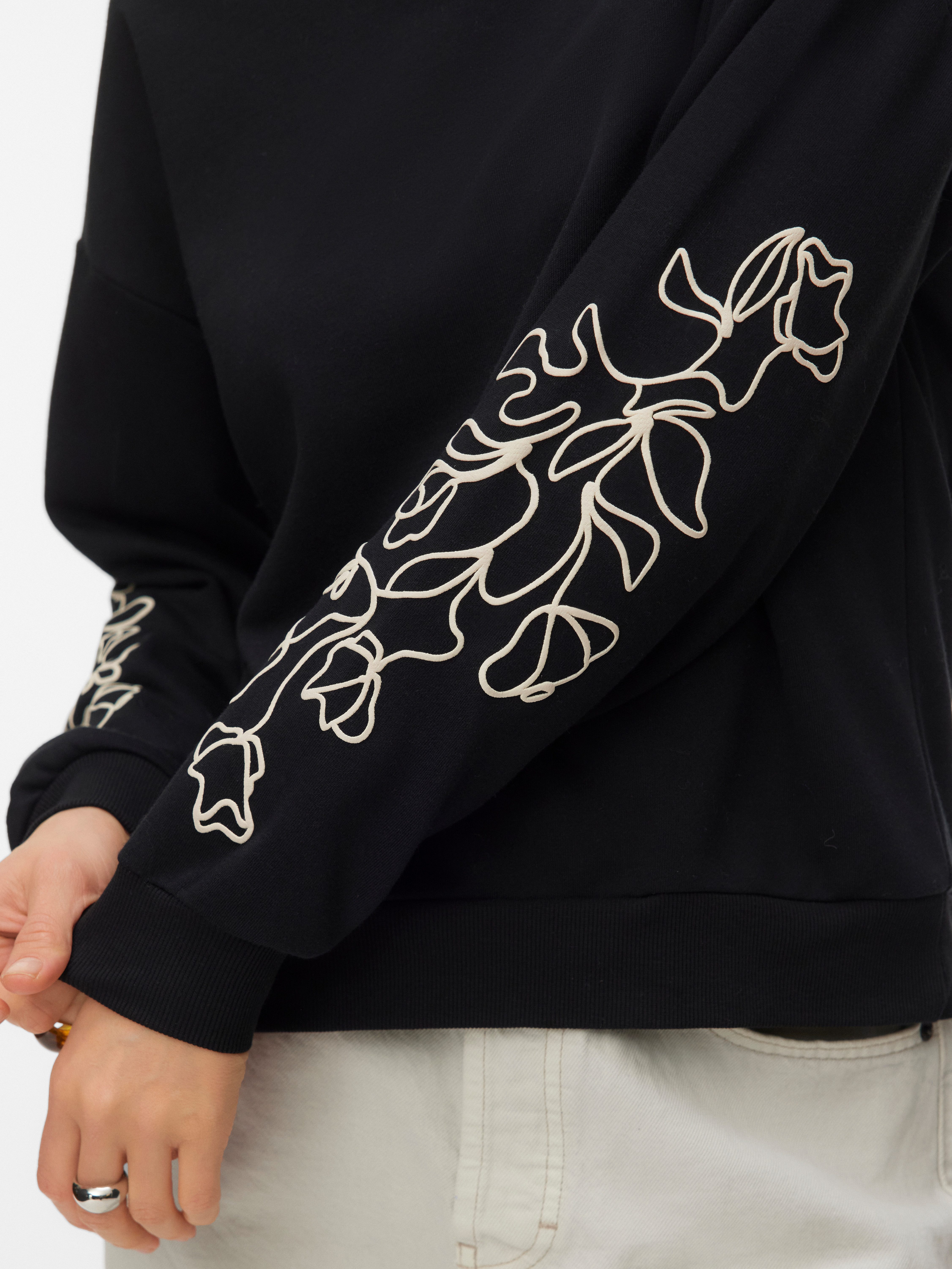 Vero Moda Sweatshirt VMLADA L/S O-NECK SWEATSHIRT JRS BTQ Baumwollmischung, regular fit