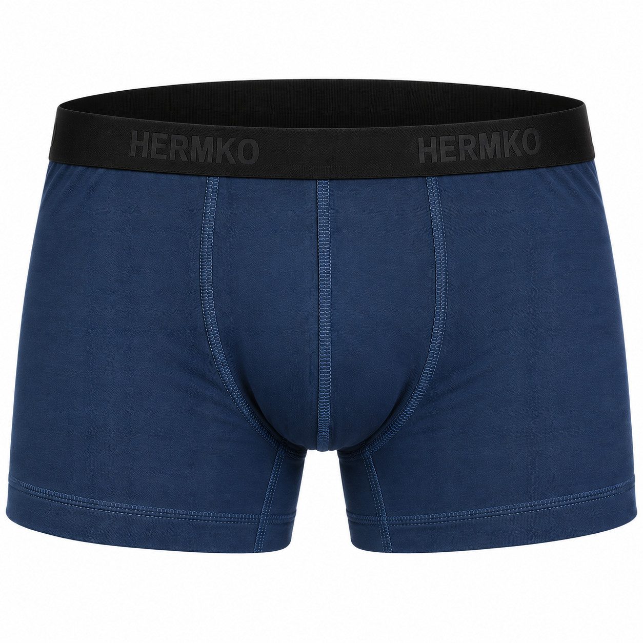 HERMKO Boxer 8950 mit Webbund, Bio-Baumwolle/Elastan, kurzem Bein, Feinripp