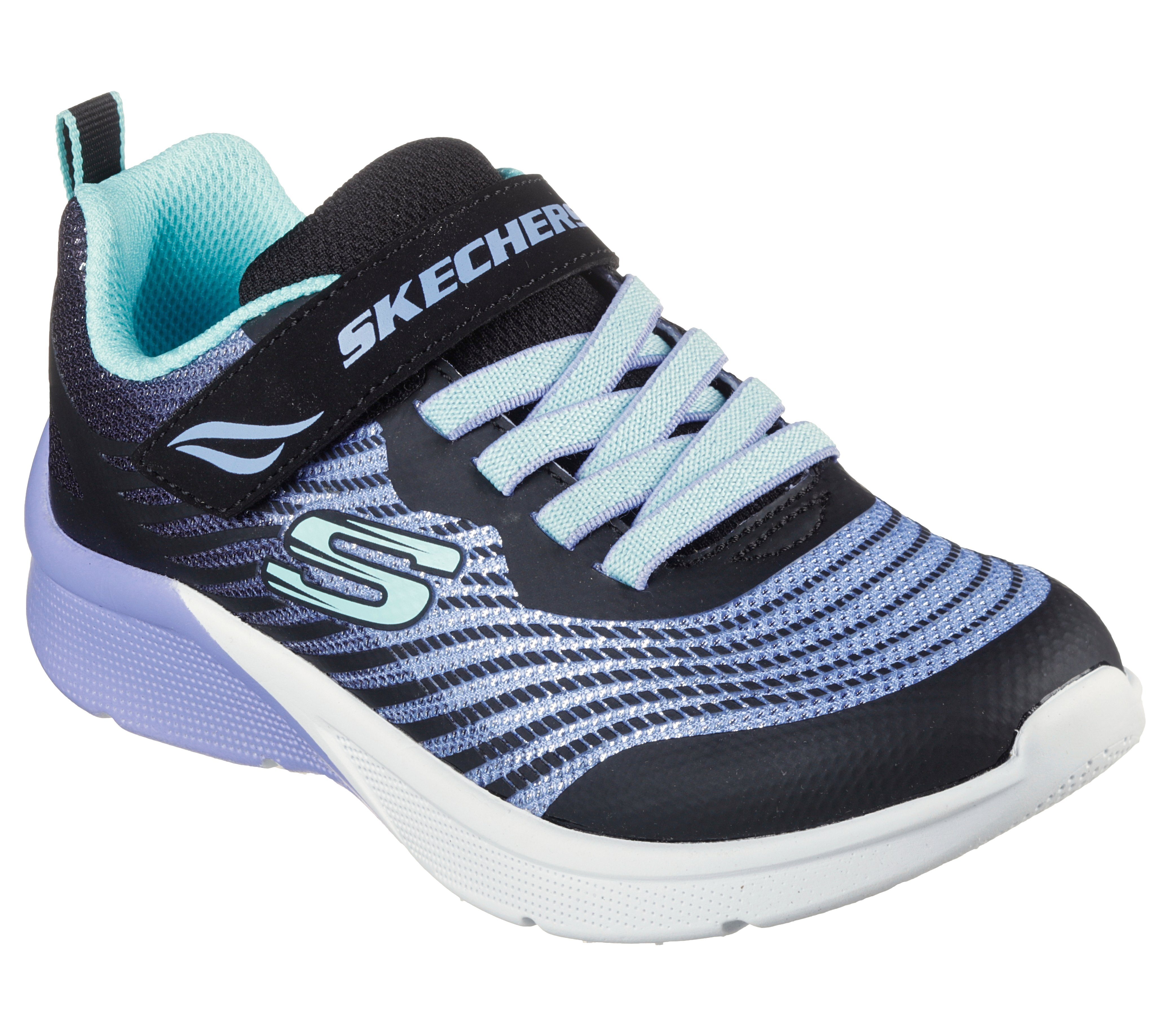 Skechers MICROSPEC REJOICE RACER Sneaker Gepolsterte Komfort-Innensohle Schwarz / Mehrfarbig