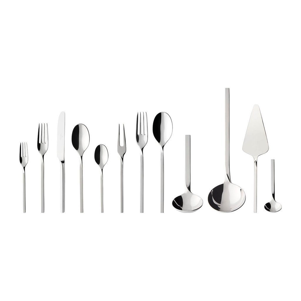 Villeroy & Boch Besteck-Set NewWave Tafelbesteck 70-teilig (70-tlg), 12 Personen, Edelstahl, Edelstahl, 70 Stck, spülmaschinenfest