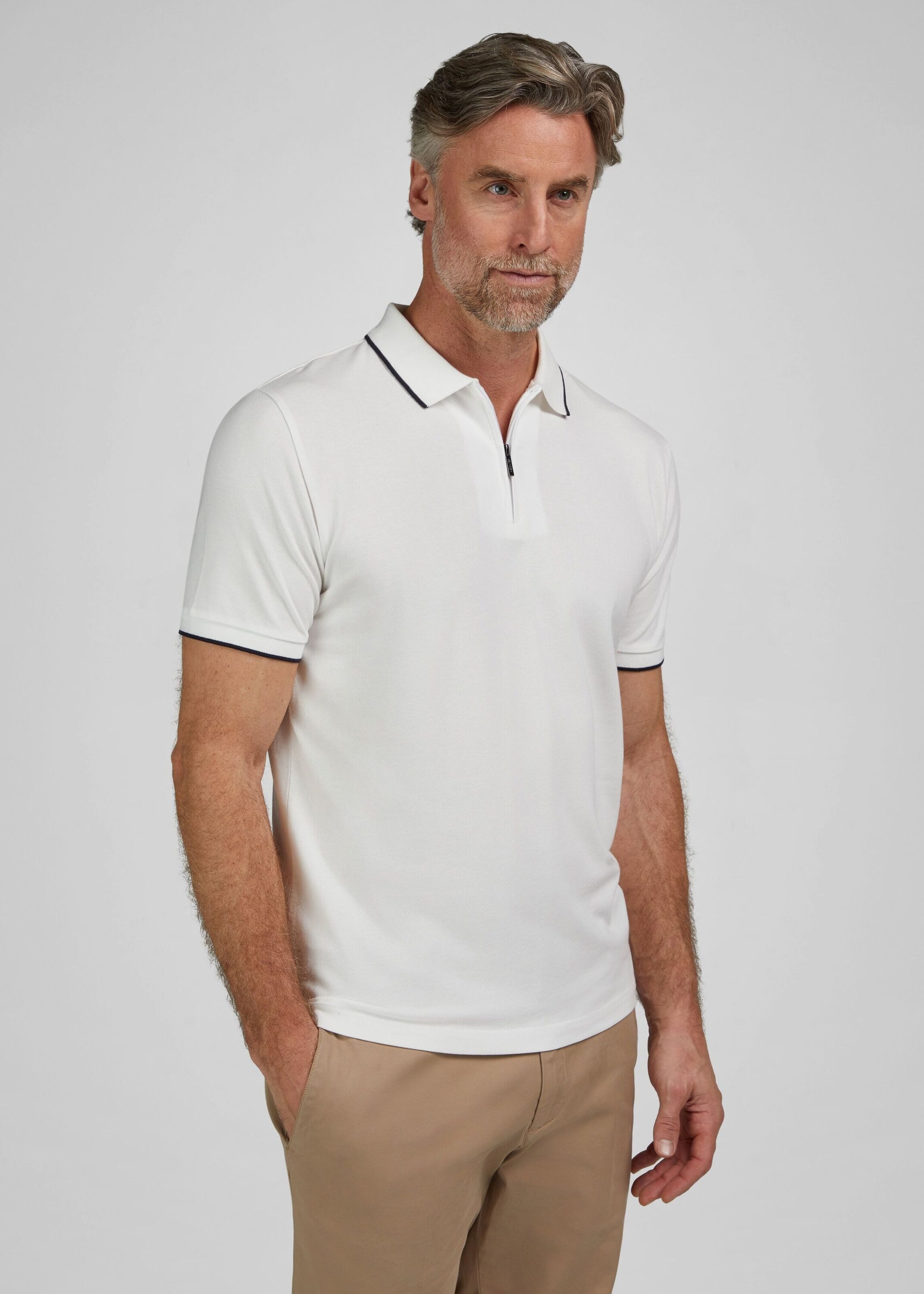 HECHTER PARIS Poloshirt (1-tlg) Basic Piqué-Poloshirt