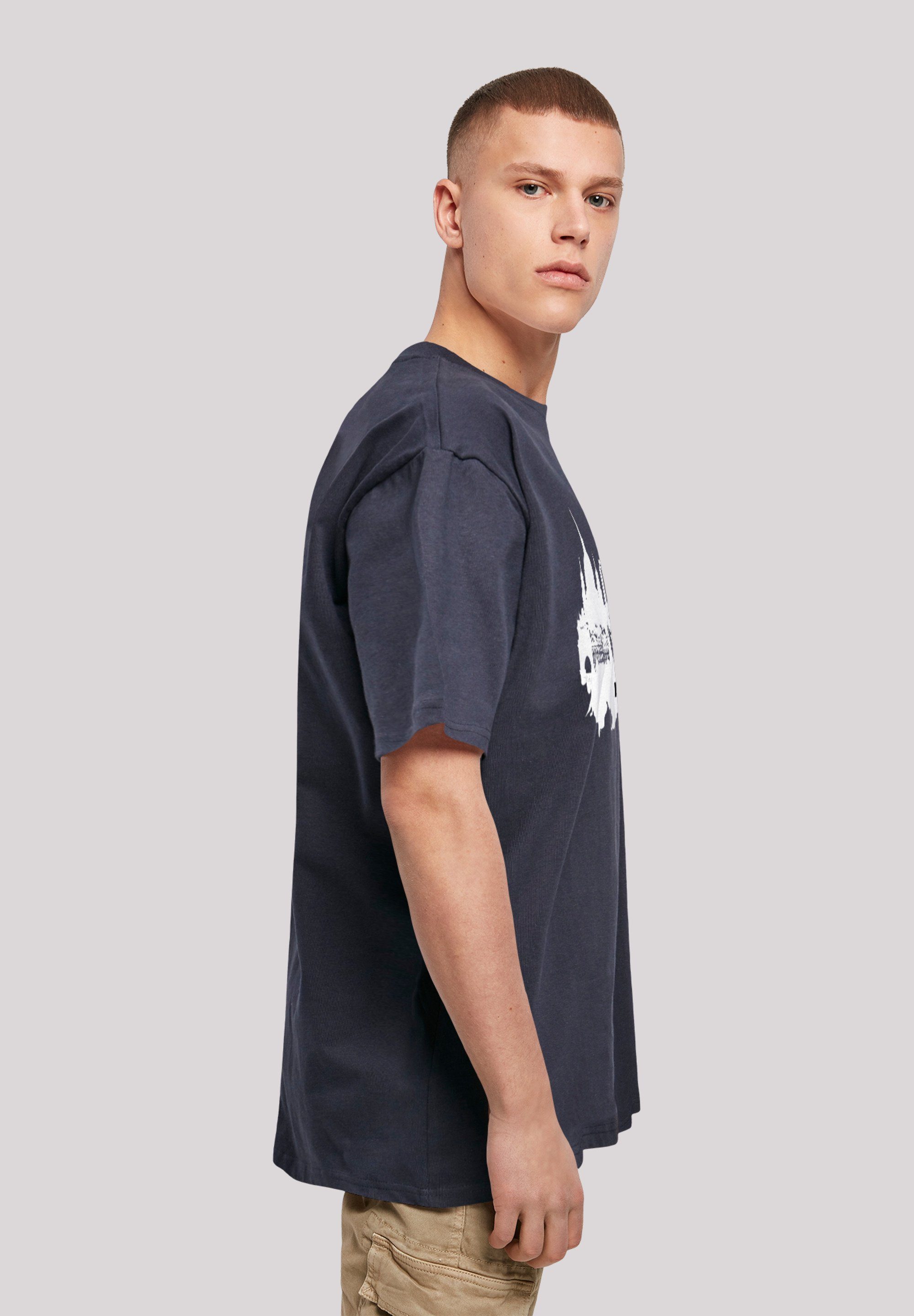 PARIS OVERSIZE Print navy T-Shirt F4NT4STIC SKYLINE TEE