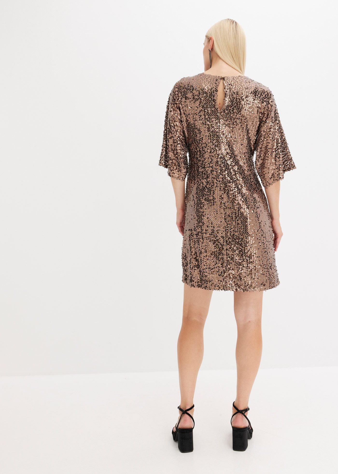 bonprix Paillettenkleid für besondere Anlässe, aus Polyester, Regular Fit, günstig online kaufen