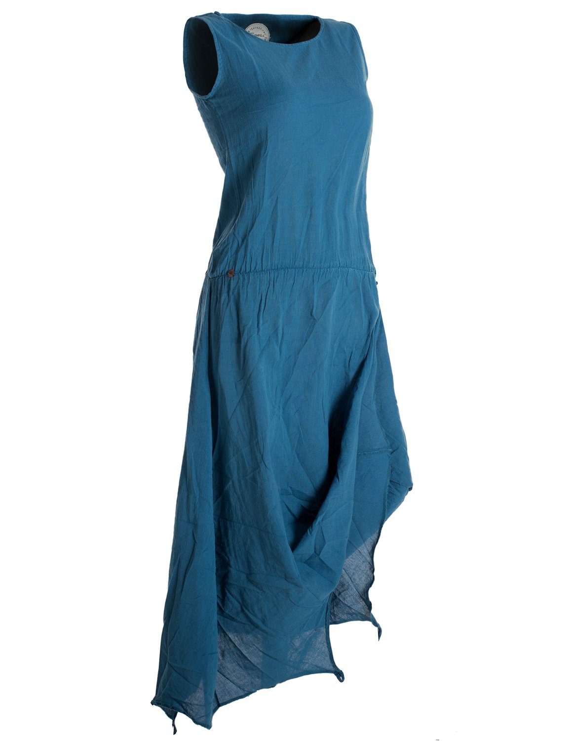 Vishes Maxikleid Ärmelloses Lagenlook Kleid zum Hochbinden Elfen, Hippie, Ethno, Goa Style