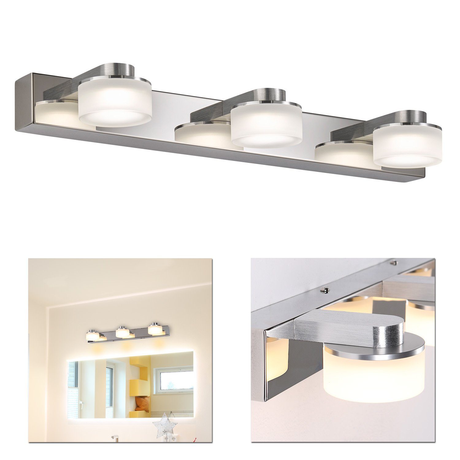 Home4Living Wandleuchte Wandlampe LED 3 flammig Badleuchte, Dekorativ günstig online kaufen